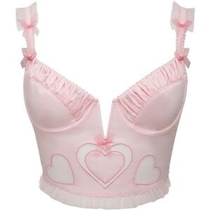 NWT For Love & Lemons Heart Bustier - Medium